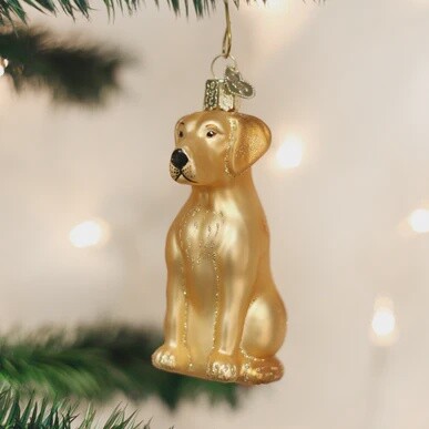 Pet: Yellow Labrador Old World Ornament