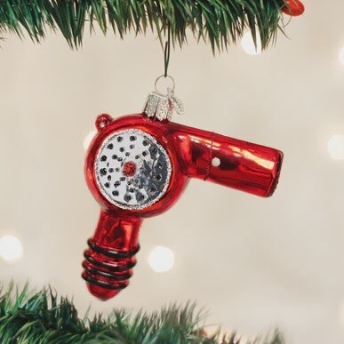 Career: Red Hair Dryer Ornament