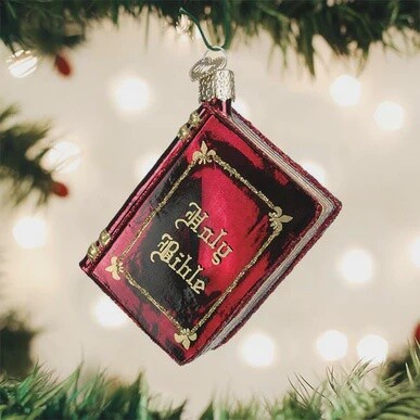 Religious: Red Bible Ornament