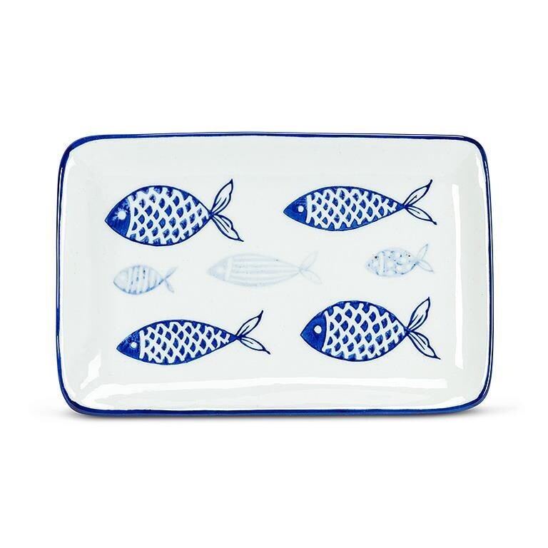 Fish Motif Rectangular Plate