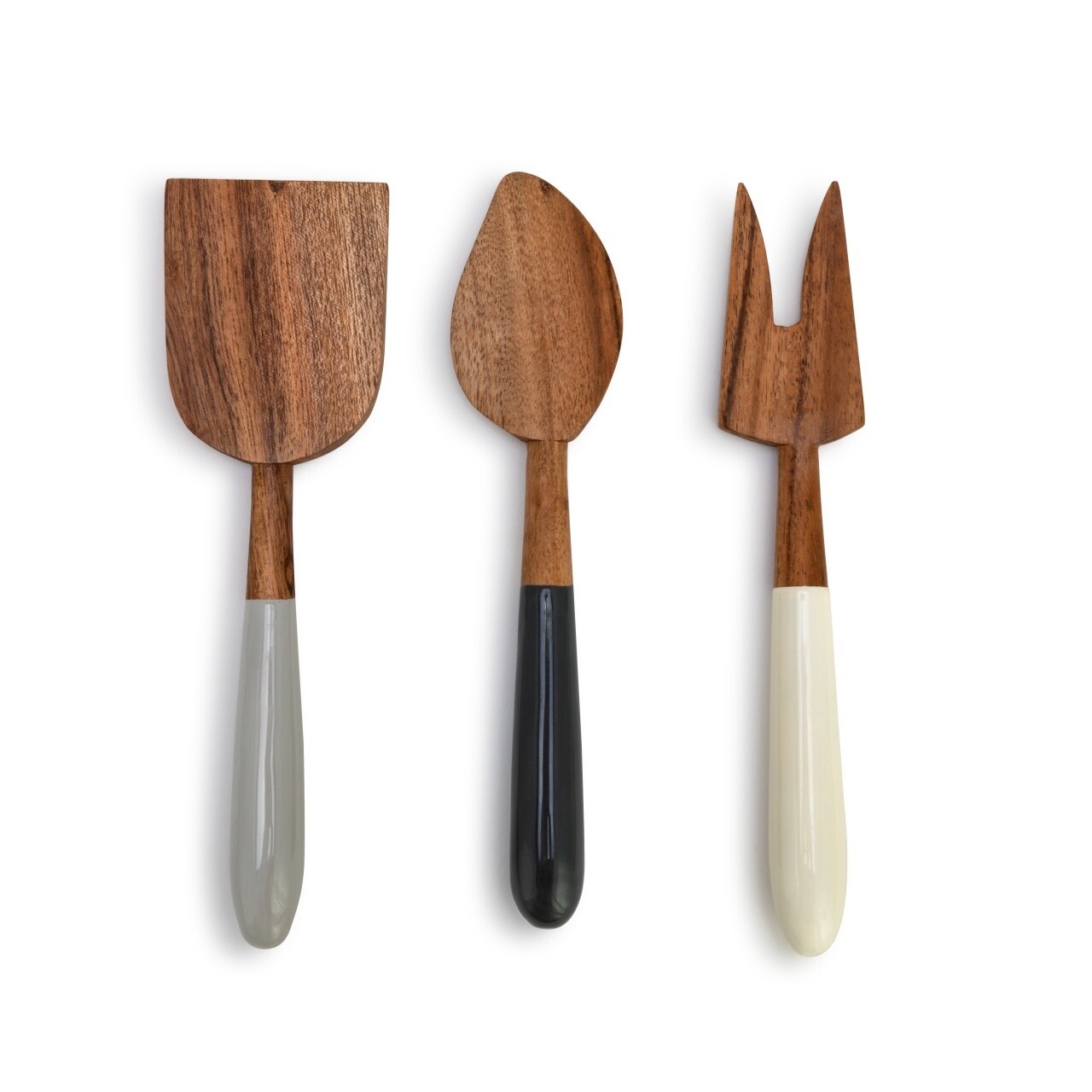 Acacia Cheese Knife Set of 3 Enameled handles