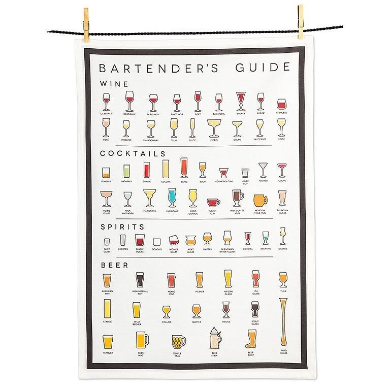 Bartenders Guide Dishtowel