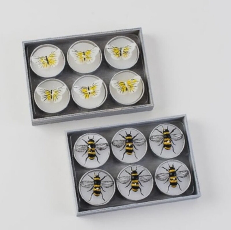 Bees/Bugs - Box of 6 Tealights