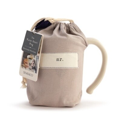 Mr Heart Mug with Grey Bag