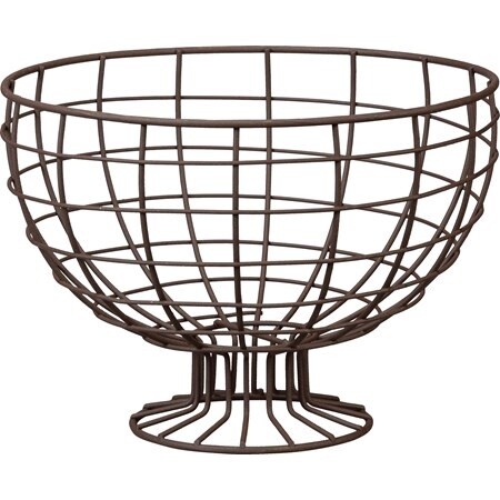 Rusty Round Wire Bin