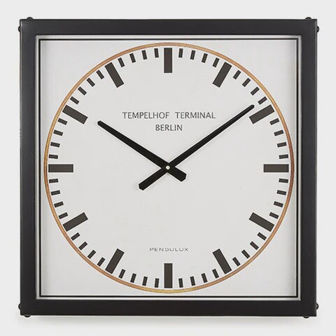 Tempelhof Clock Black