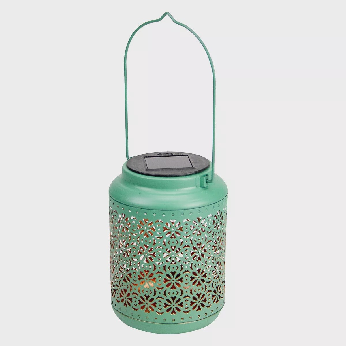 Solar Lantern - Teal Floral