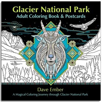 Book Glacier National Park Adult Coloring