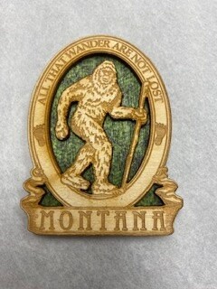 Bigfoot Montana Magnet - Wood - EXCLUSIVE