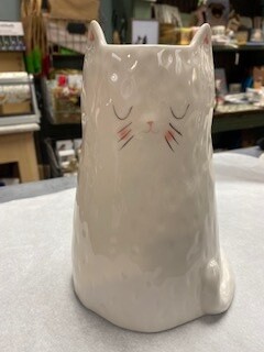 Ceramic Cat Vase