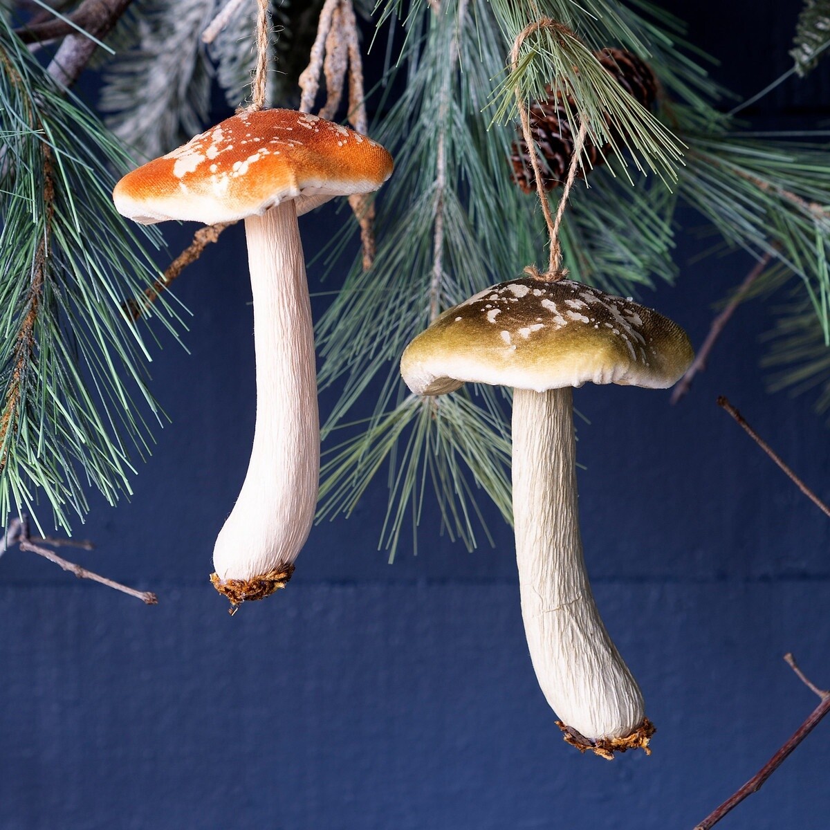 Large Wild Foam Mushroom Ornament