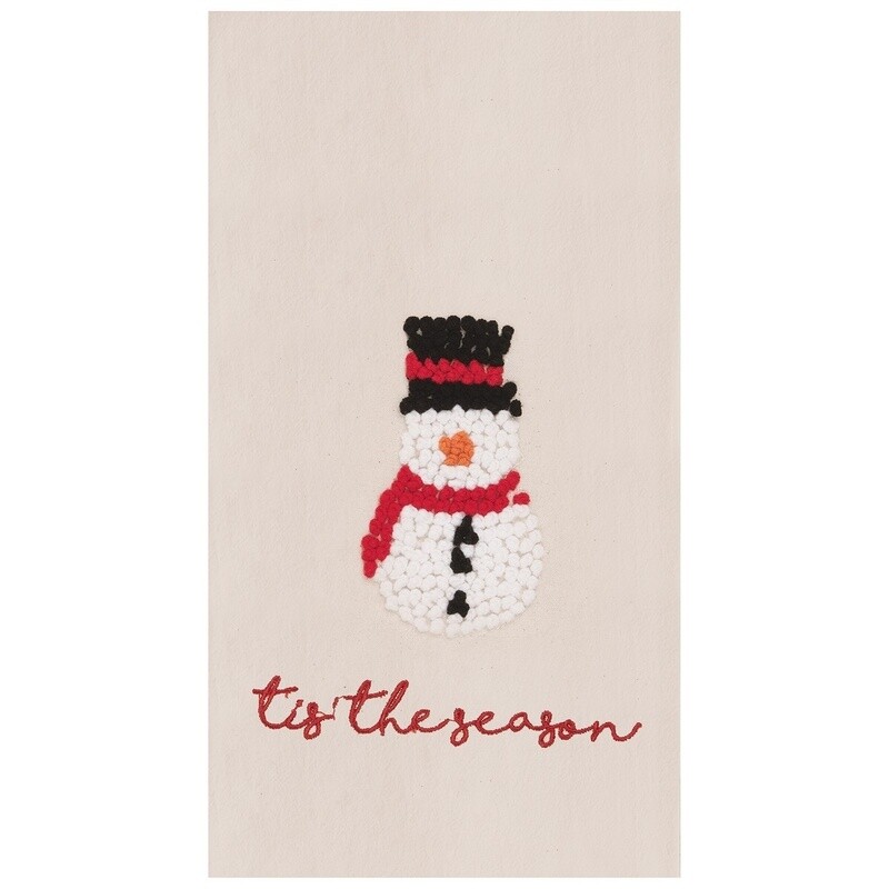 Tis The Season Snowman Towel