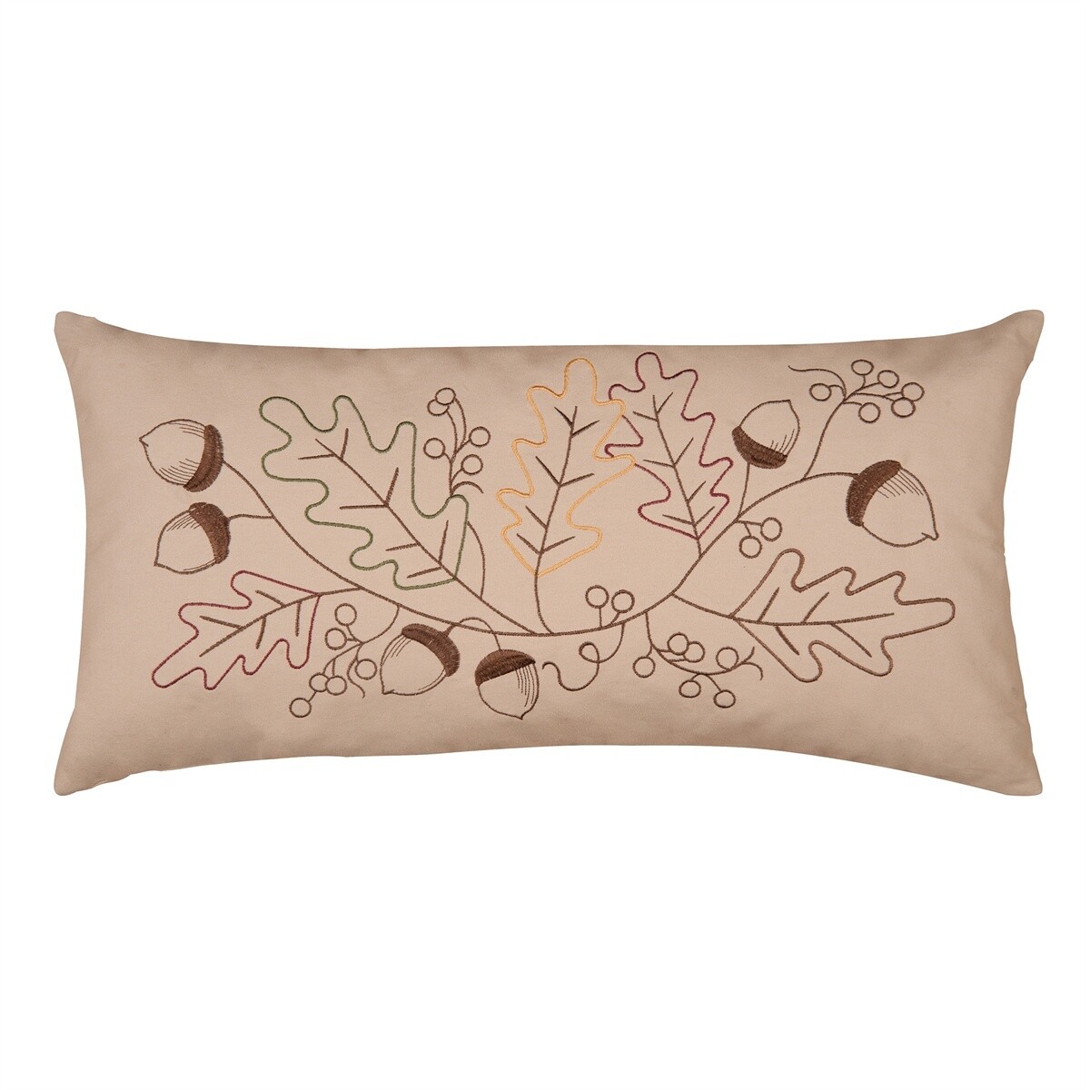 Oak Leaf and Acorn - Embroidered Pillow