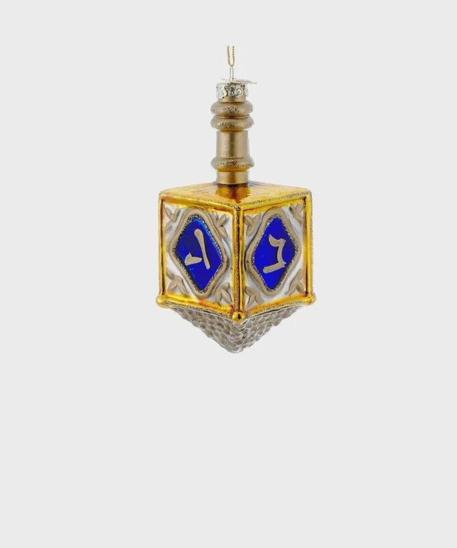 Dreidel Glass Ornament
