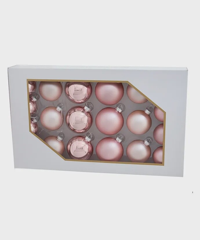 Pink Glass Ball Ornaments