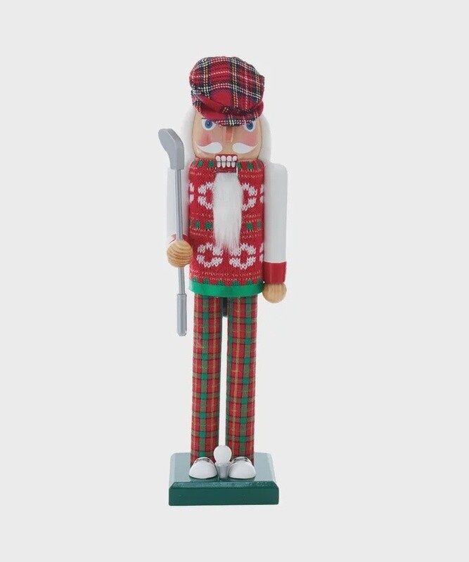 Nutcracker Golfing Red and Green 15&quot;