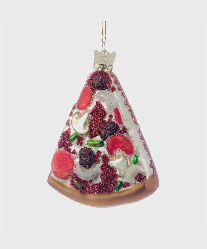 Pizza Ornament - Glass