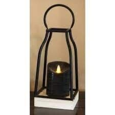 Black/White Candleholder/Lantern - Large