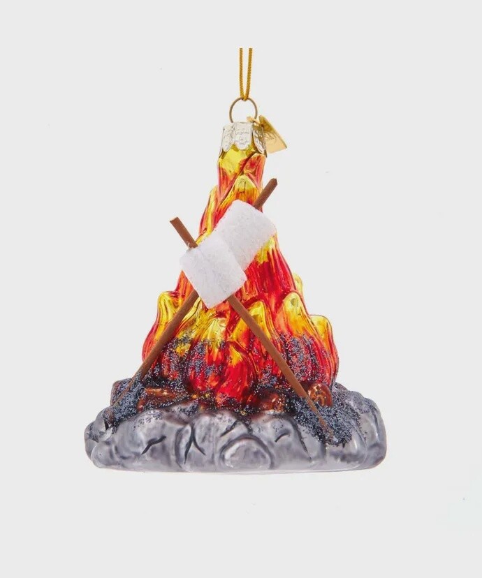 Glass Campfire Ornament