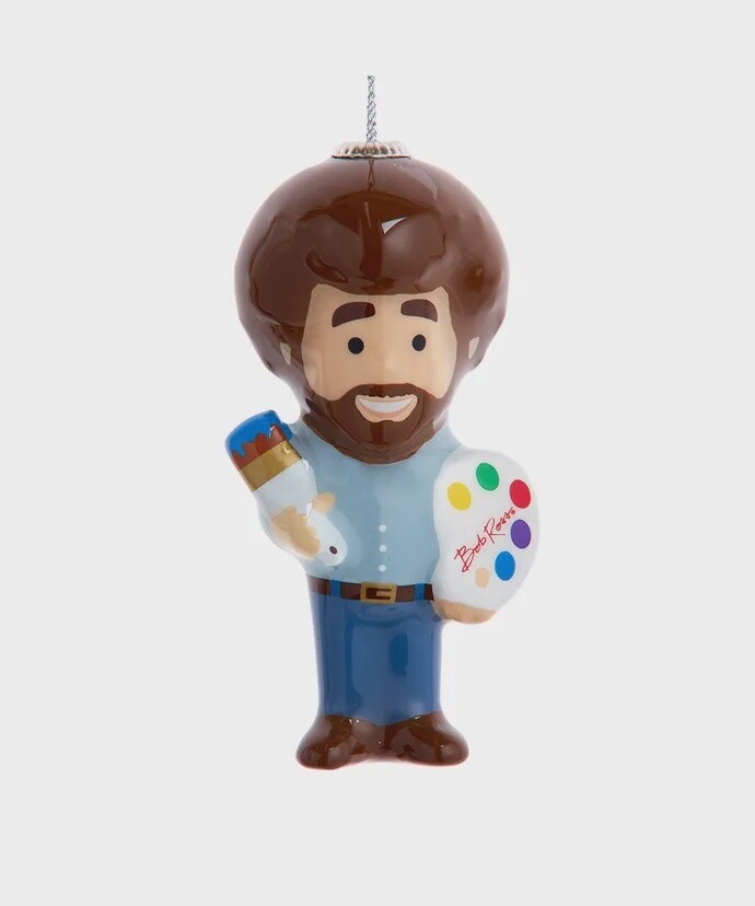 Bob Ross Decoupage Ornament