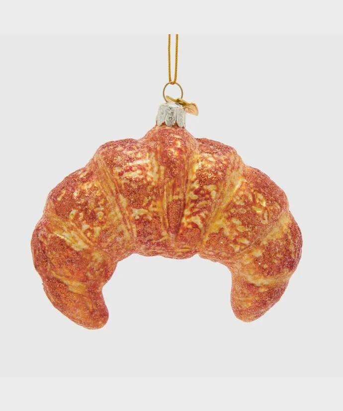 Glass Croissant Ornament