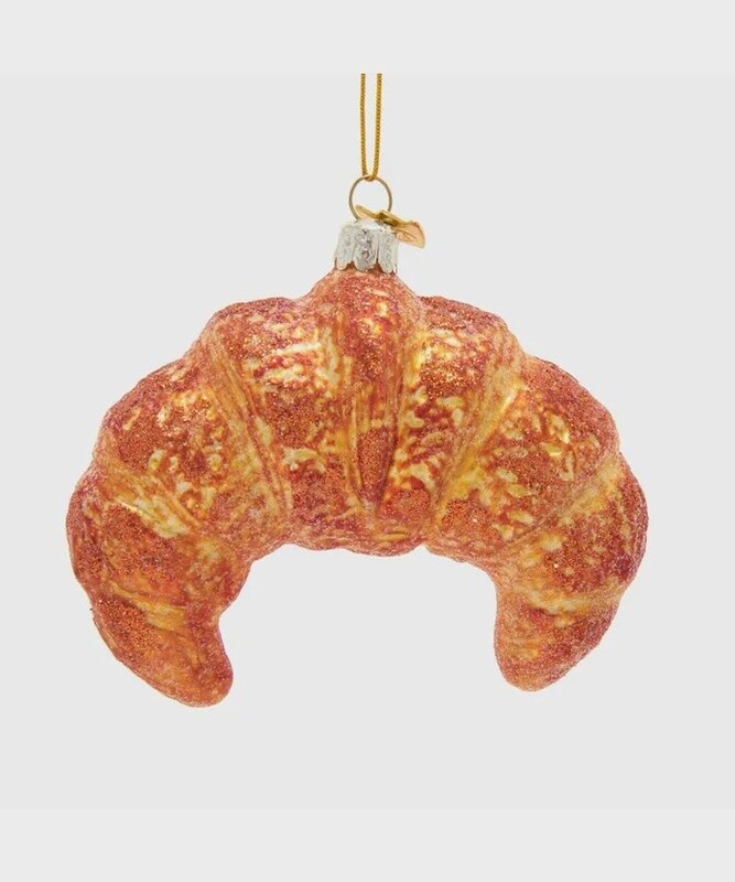 Glass Croissant Ornament