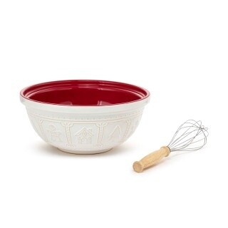 Ceramic Mixing Bowl with Whisk