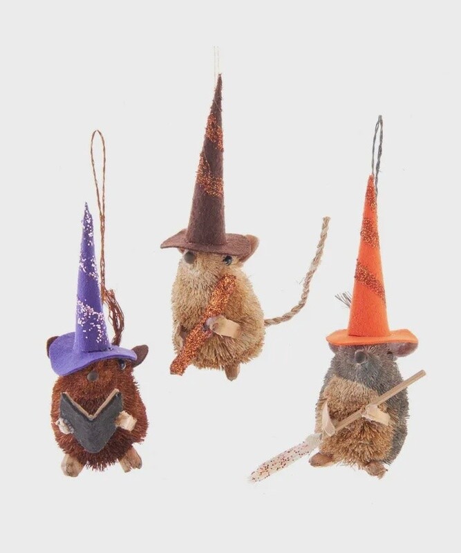 Bristle Witch Mouse Ornament