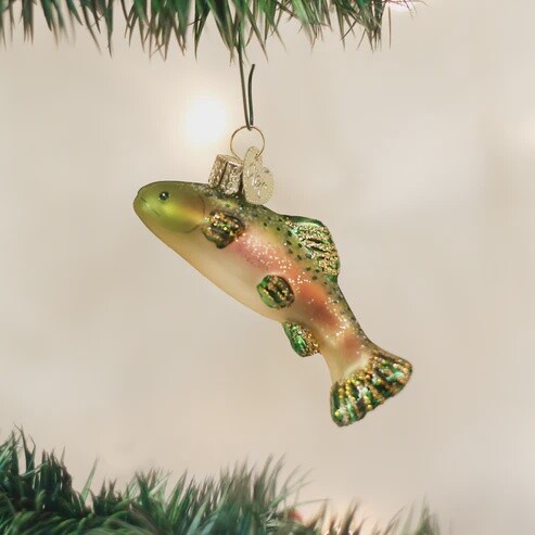 Glass Mini Trout Ornament