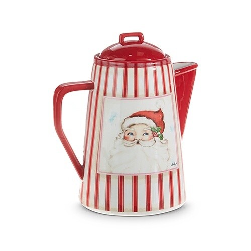 Striped Santa Pitcher