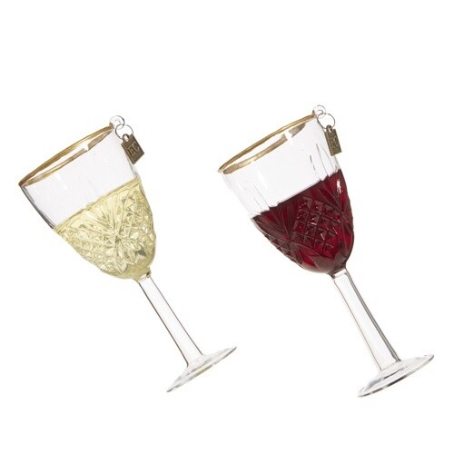 Elegant Wine Glass Ornament