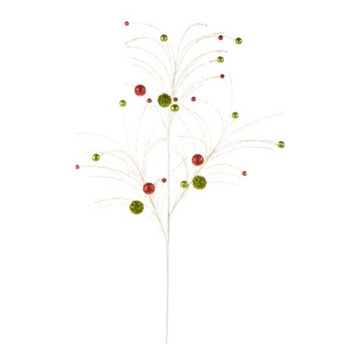 Spray  Red and green Glitter Ball
