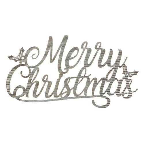 Cut-Out Corrugated Metal Merry Christmas Sign