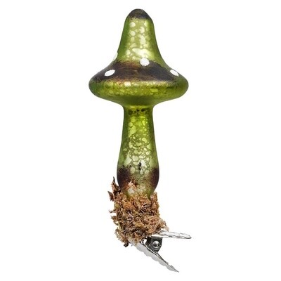 Clip on Glass Mushroom Ornament