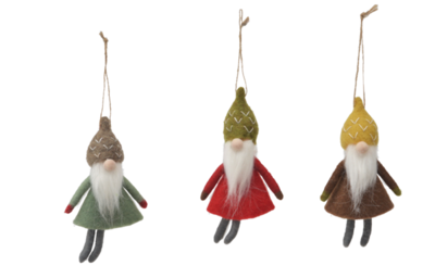 Wool Lodge Gnome Ornaments