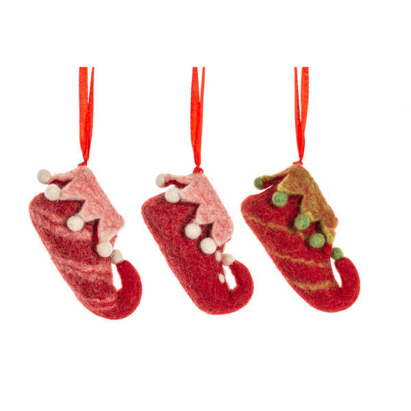 Felt Elf Shoe Ornament