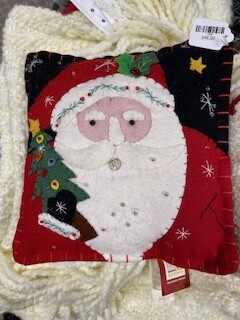 Pillow Santa on Black