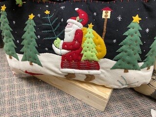 Pillow Large Walking Santa