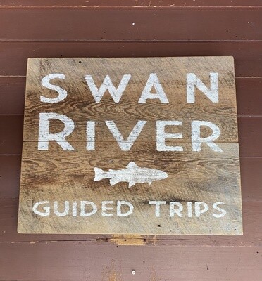 Barnwood Swan River Guided Trips Sign
