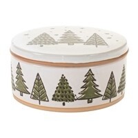 Ceramic Canister with Trees
