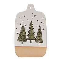 Ceramic Trivet Cutting Board with Trees