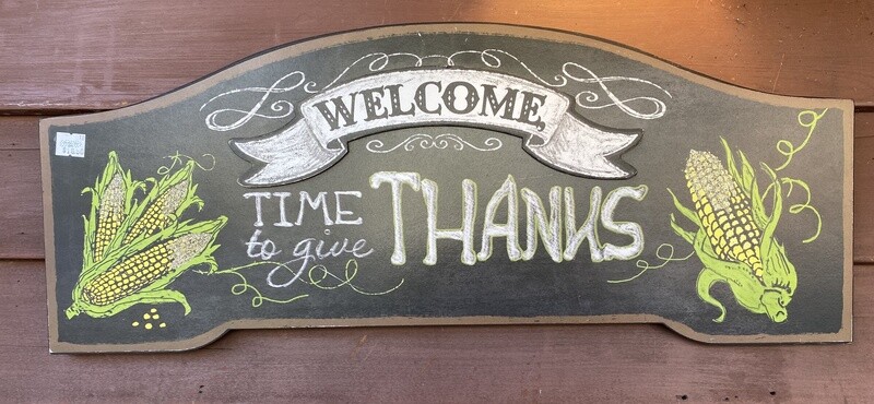 &quot;Chalkboard&quot; Wood Sign - Thanksgiving