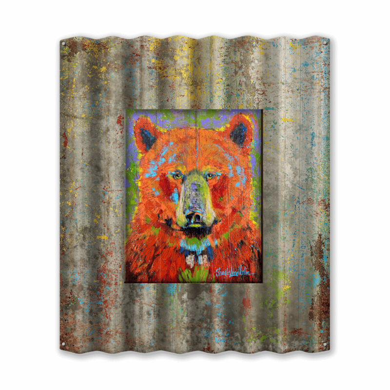 Corrugated Frame &quot;Blaze Bear&quot; by Shelle Lindholm