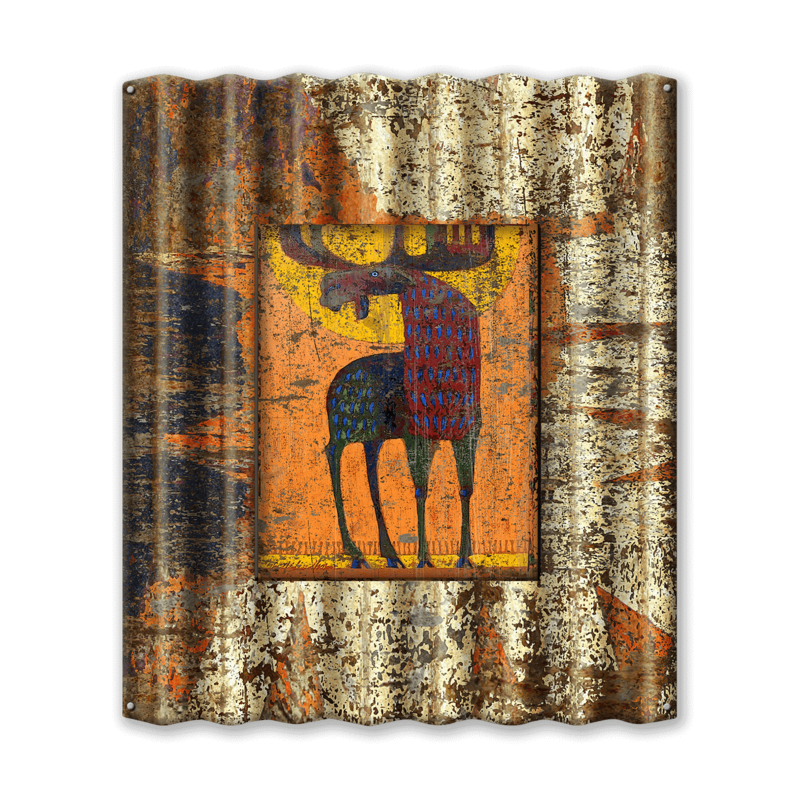 Corrugated Frame &quot;Sunny Boy&quot; (moose) by Shelle Lindholm