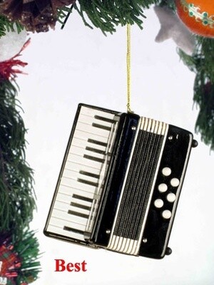 Black Accordion Ornament