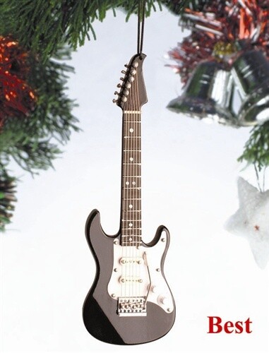 Black Electric Guitar Ornament