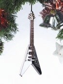 Electric V Guitar Ornament