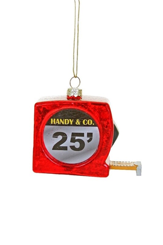Glass Measuring Tape Ornament