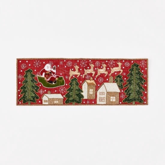 Beaded Christmas Table Runner