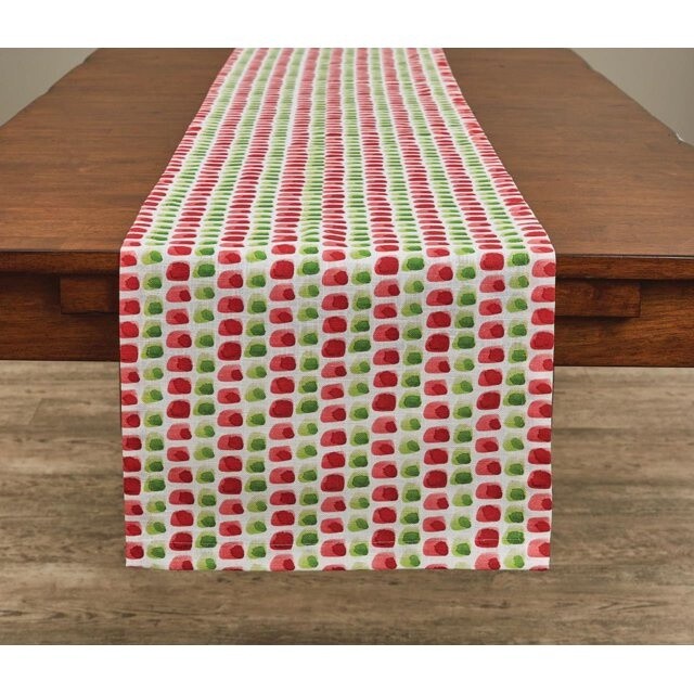 Happy Merry Thumbprint Table Runner